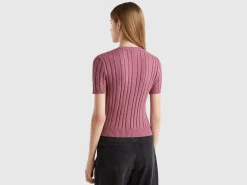 Flowy sweater with short sleeves