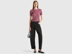 Flowy sweater with short sleeves