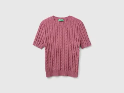 Flowy sweater with short sleeves