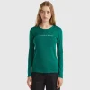 Forest green long sleeve t-shirt in 100% cotton