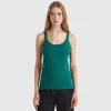 Forest green tank top in pure cotton