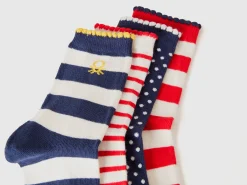 Four pairs of patterned socks
