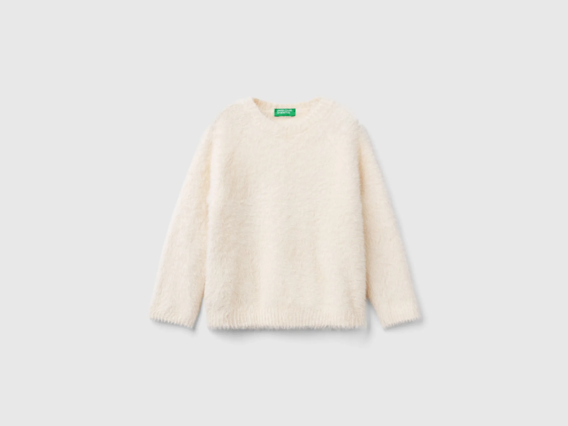 Furry yarn sweater