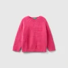 Furry yarn sweater