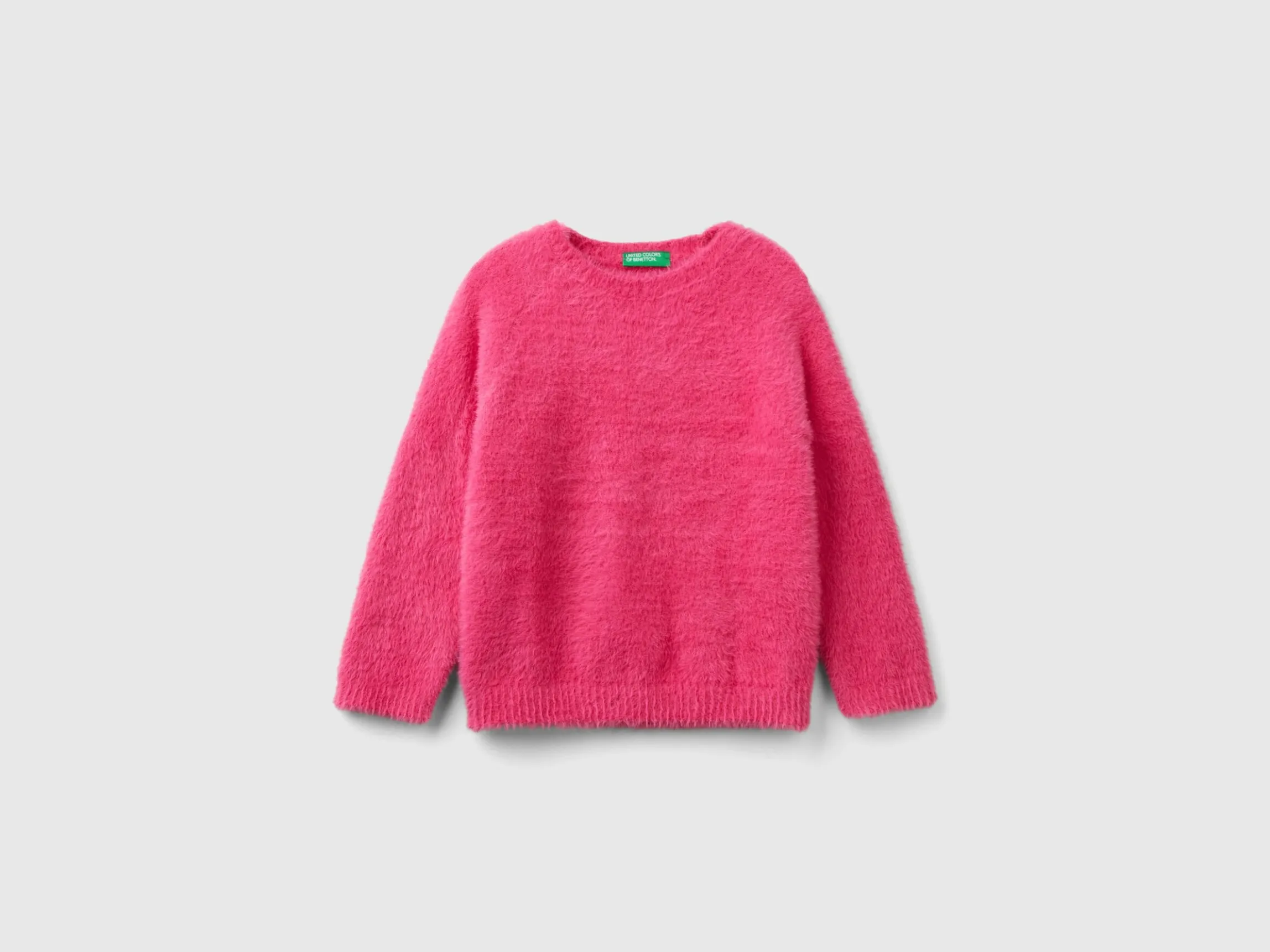 Furry yarn sweater