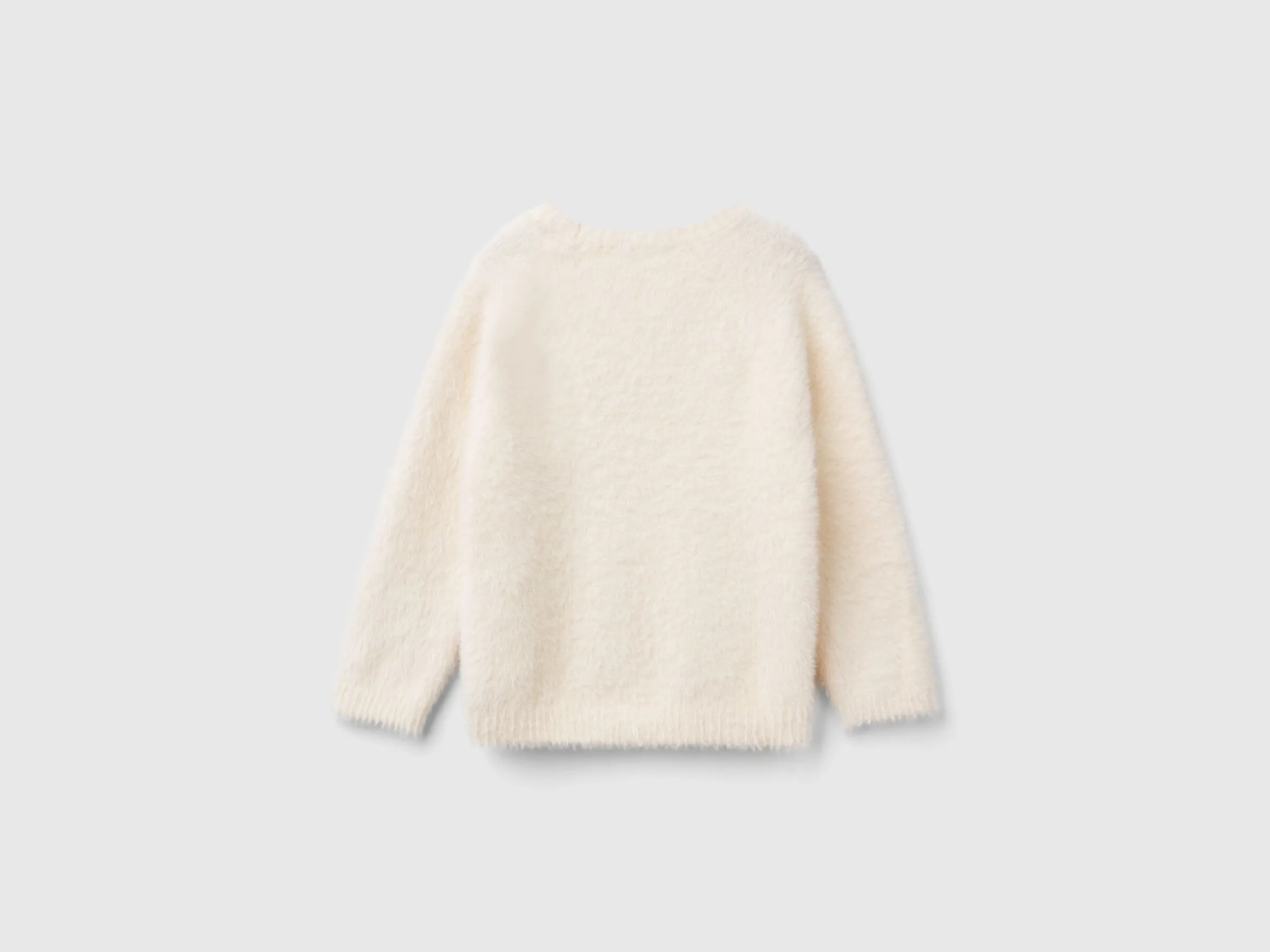 Furry yarn sweater