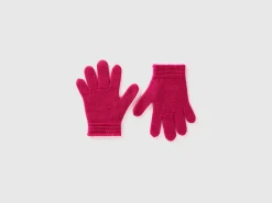 Gloves in stretch wool blend