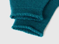 Gloves in stretch wool blend