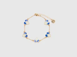 Gold bracelet with hearts