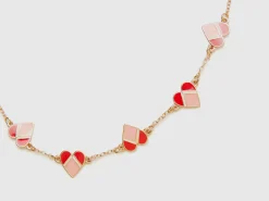 Gold bracelet with hearts
