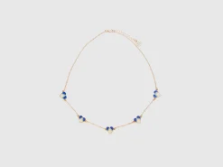 Gold necklace with hearts