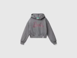 Gray Barbie sweatshirt with rhinestones