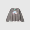 Gray Barbie t-shirt with glossy print