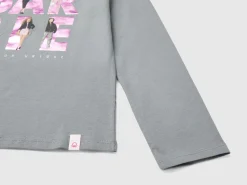 Gray Barbie t-shirt with glossy print