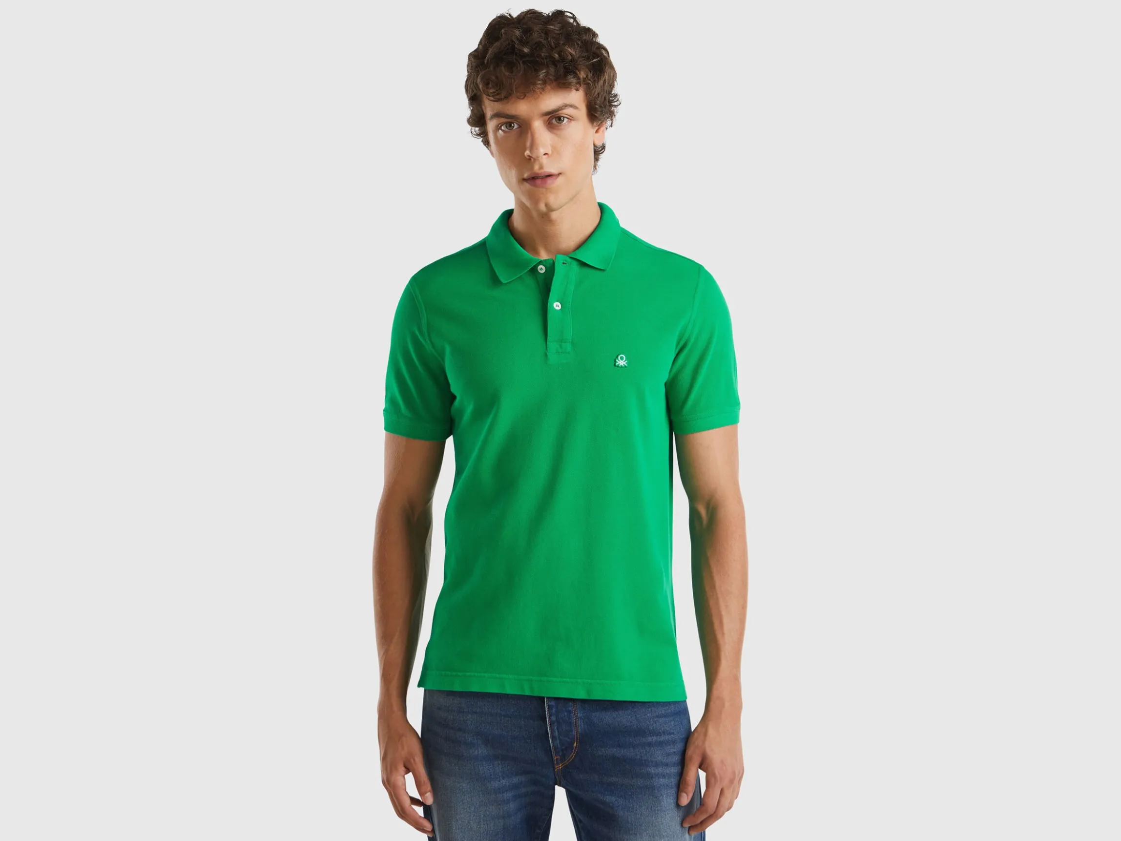 Green regular fit polo
