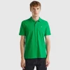 Green slim fit polo
