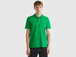 Green slim fit polo