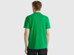 Green slim fit polo