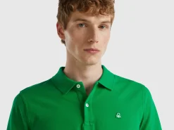 Green slim fit polo