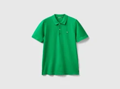 Green slim fit polo