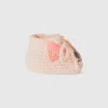 Handmade booties with applique