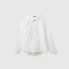 Heart pattern shirt in pure cotton