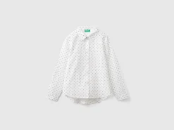 Heart pattern shirt in pure cotton