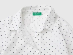 Heart pattern shirt in pure cotton