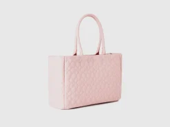 Heart tote bag in imitation leather
