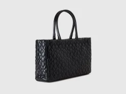 Heart tote bag in imitation leather