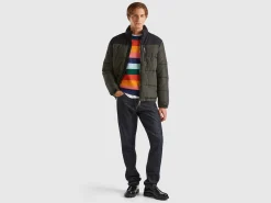 Heavy color block padded jacket