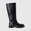 High boots in imitation leather
