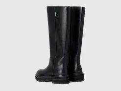 High boots in imitation leather