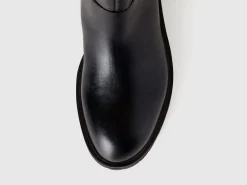 High boots in imitation leather