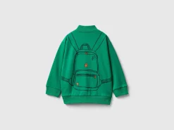 High neck sweatshirt with rucksack print