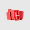 High waist belt in imitation leather