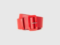 High waist belt in imitation leather