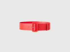 High waist belt in imitation leather