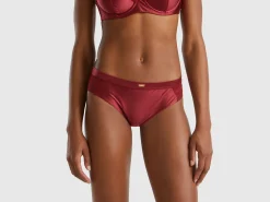 High-waisted briefs in glossy fabric