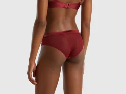 High-waisted briefs in glossy fabric