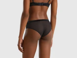 High-waisted briefs in glossy fabric
