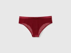 High-waisted briefs in glossy fabric