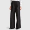 High-waisted palazzo trousers