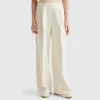 High-waisted palazzo trousers