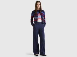 High-waisted palazzo trousers