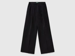 High-waisted palazzo trousers