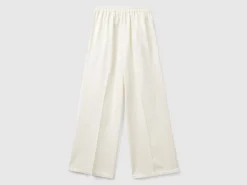 High-waisted palazzo trousers