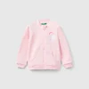 Hoodie with zip in organic cotton