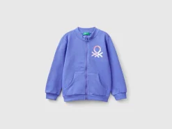 Hoodie with zip in organic cotton