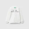 Hoodie with zip in organic cotton